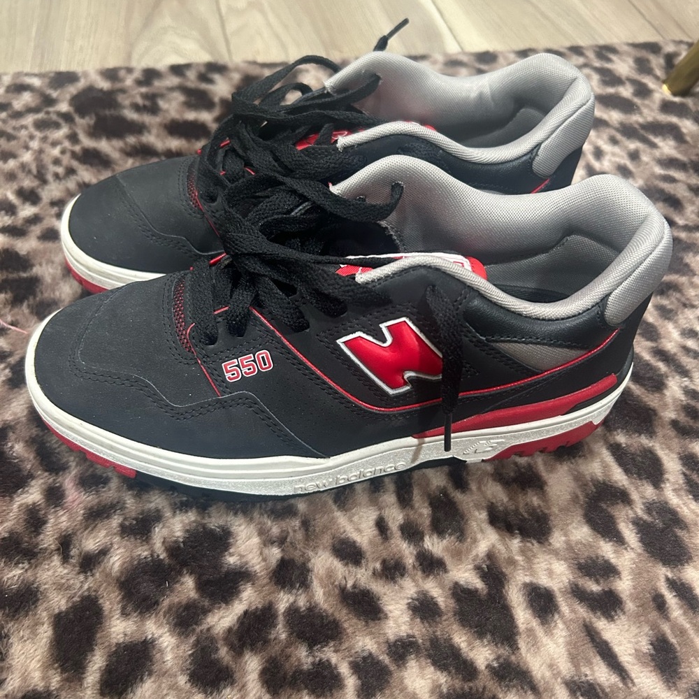 New Balance Black and Red Athletic Sneakers